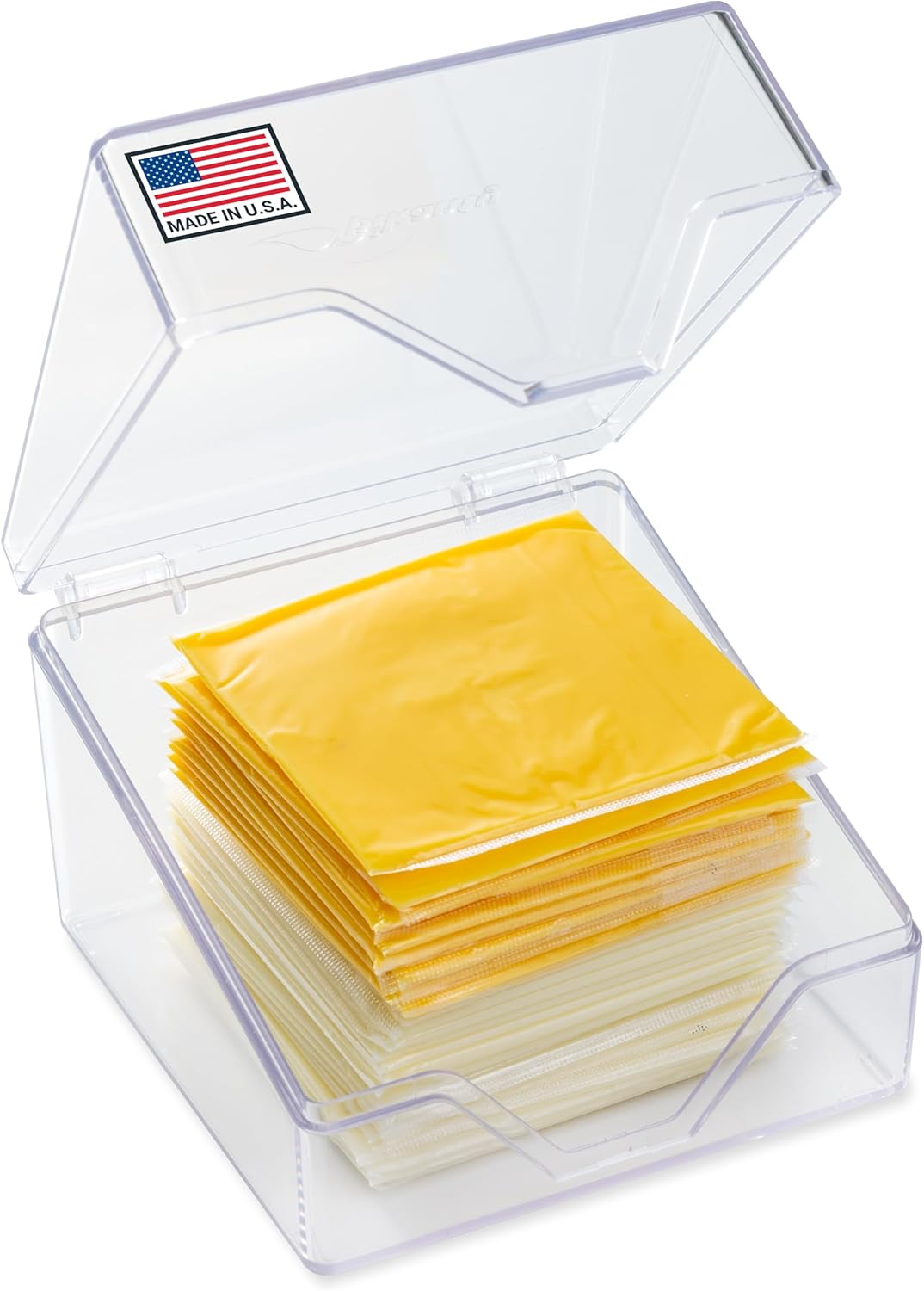 Deli Meat Container for Refrigerator with Removable Tray - Airtight Keeper for Cold Cuts, Sliced Cheese, Ham, Turkey, Salami and Pepperoni, Hinged Lid, Dishwasher Safe, Made in USA