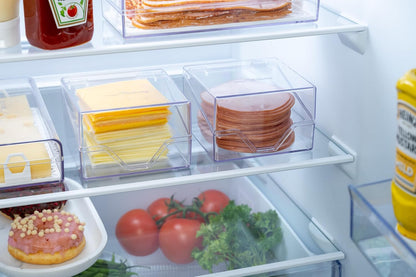 Deli Meat Container for Refrigerator with Removable Tray - Airtight Keeper for Cold Cuts, Sliced Cheese, Ham, Turkey, Salami and Pepperoni, Hinged Lid, Dishwasher Safe, Made in USA