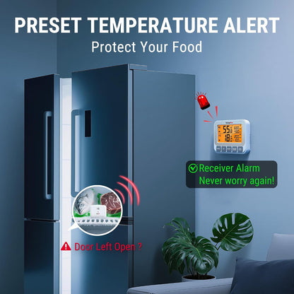 TempAir Wireless Freezer Fridge Thermometer with Alarm