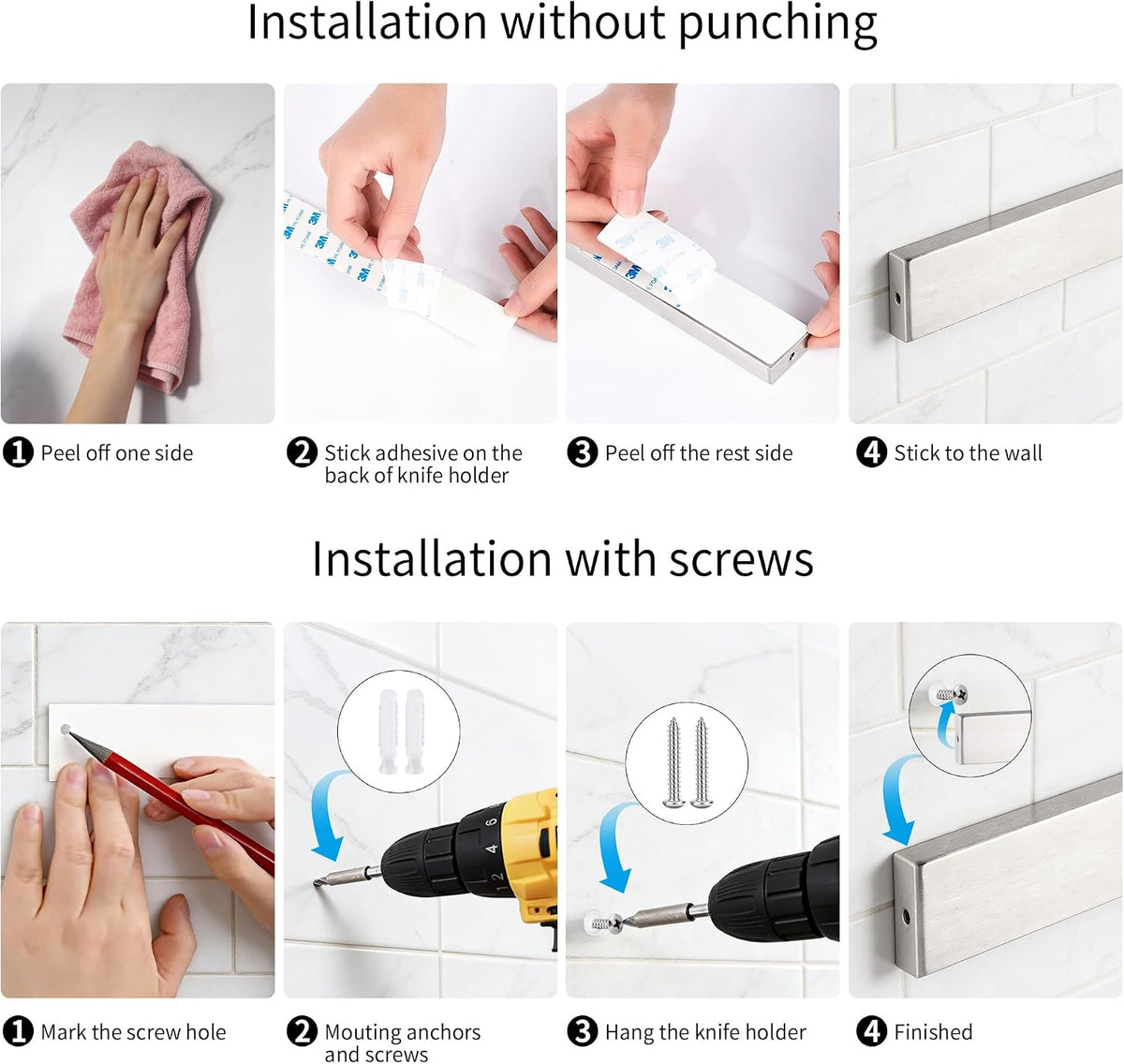 Magnetic Knife Holder for Wall, 16 Inch Knife Magnetic Strip