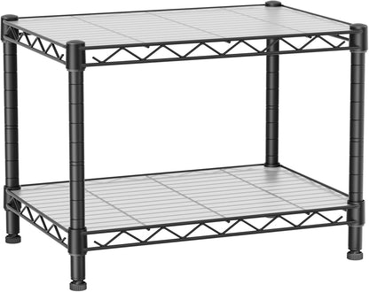Small Shelves Storage Wire Metal Adjustable Shelf Unit with Wheels
