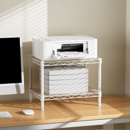 Small Shelves Storage Wire Metal Adjustable Shelf Unit with Wheels