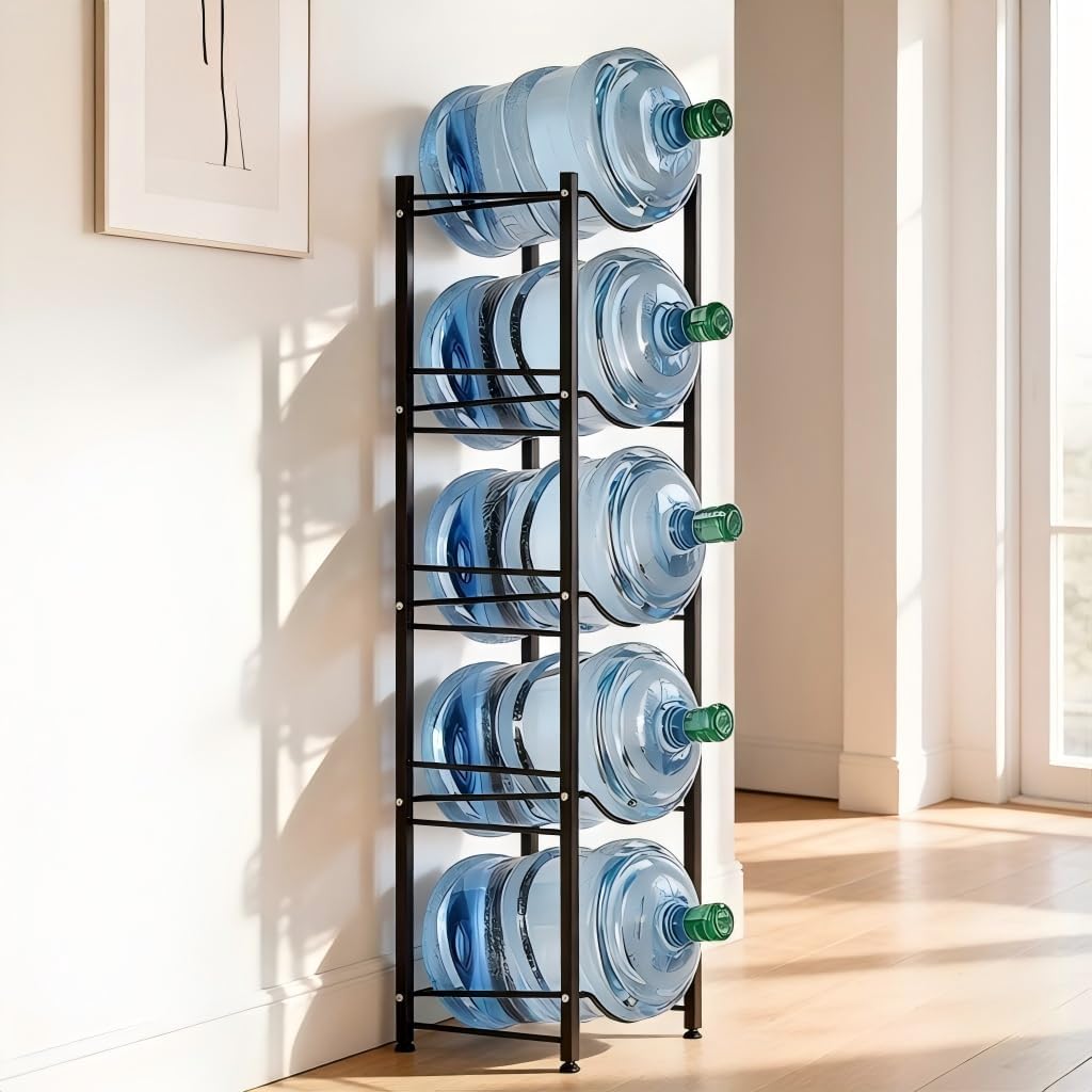 5 Gallon Water Jug Holder Stand 5 Tier Water Bottle Storage Rack