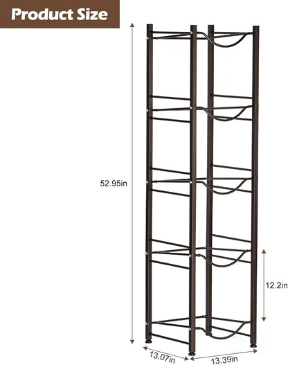 5 Gallon Water Jug Holder Stand 5 Tier Water Bottle Storage Rack