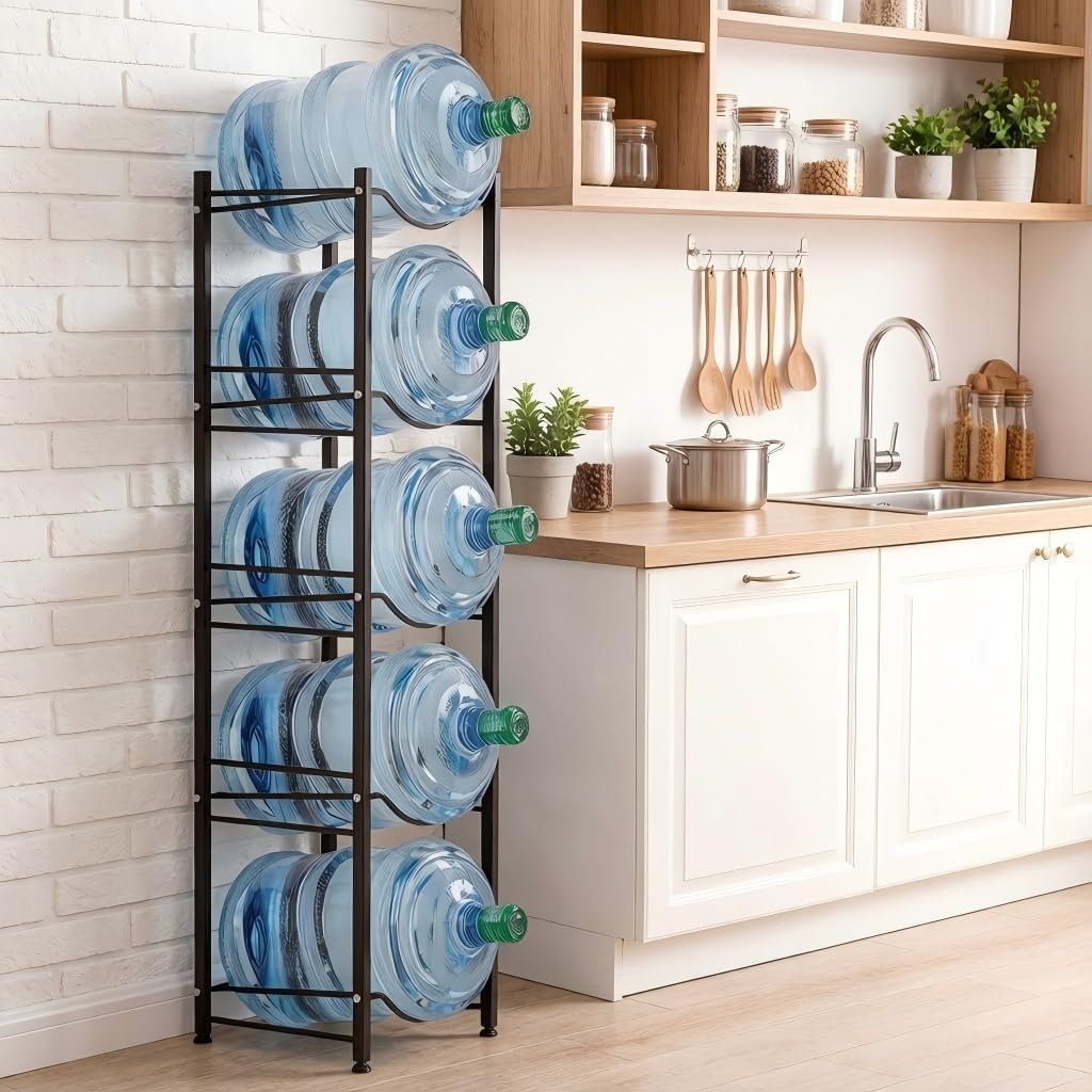 5 Gallon Water Jug Holder Stand 5 Tier Water Bottle Storage Rack