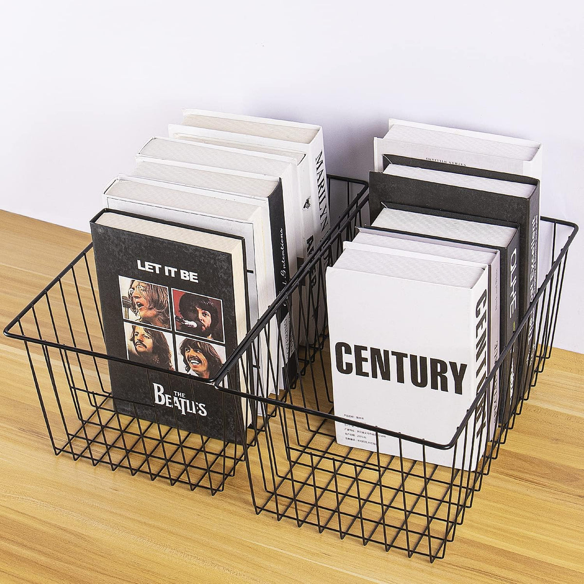 16inch Upright Freezer Organizer Baskets for 13-14,16-21 cu.ft Standup Freezer, Settle freezer chaos and reduce food waste effectively, Durable, Fully Use Space, Improve Air Circulate, Black, 4pcs