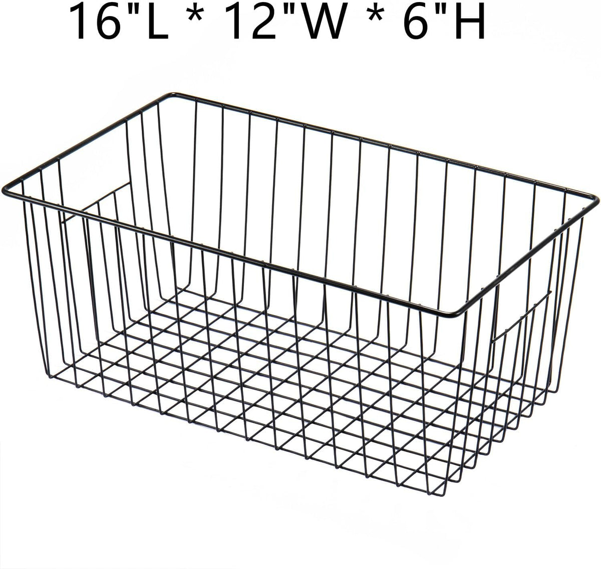 16inch Upright Freezer Organizer Baskets for 13-14,16-21 cu.ft Standup Freezer, Settle freezer chaos and reduce food waste effectively, Durable, Fully Use Space, Improve Air Circulate, Black, 4pcs