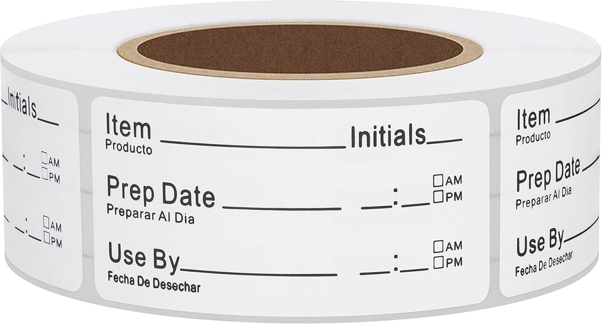 500pcs Freezer Labels for Food Storage Removable FIFO Use By Food Preparation Stickers Prep Date 1 x 2 Inch Labels (Red)