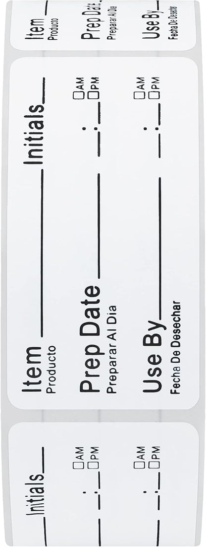 500pcs Freezer Labels for Food Storage Removable FIFO Use By Food Preparation Stickers Prep Date 1 x 2 Inch Labels (Red)