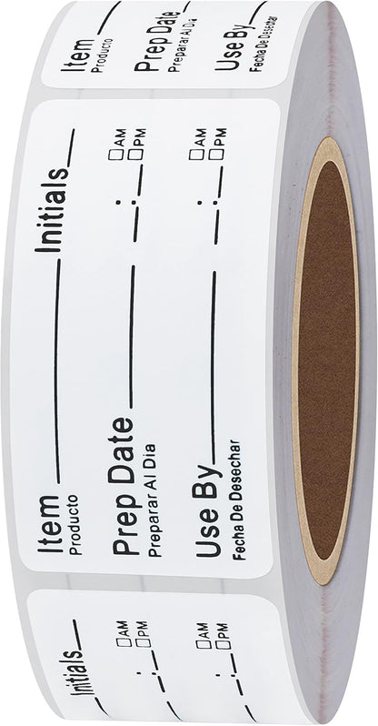 500pcs Freezer Labels for Food Storage Removable FIFO Use By Food Preparation Stickers Prep Date 1 x 2 Inch Labels (Red)