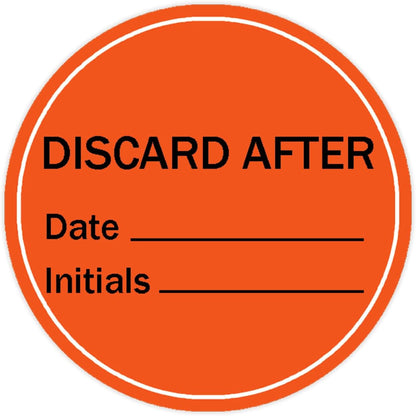 Discard After Date Expiration Stickers 1.5 Inch Food Freshness Labels/Medication Expiration Stickers for Pharmacies, Bakeries, Healthcare 500Pcs/Roll