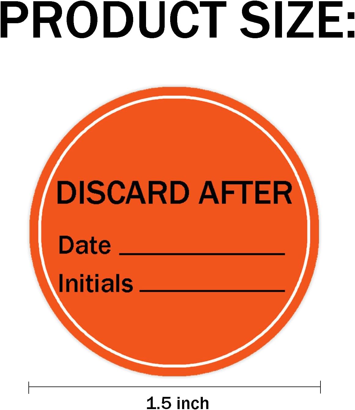 Discard After Date Expiration Stickers 1.5 Inch Food Freshness Labels/Medication Expiration Stickers for Pharmacies, Bakeries, Healthcare 500Pcs/Roll