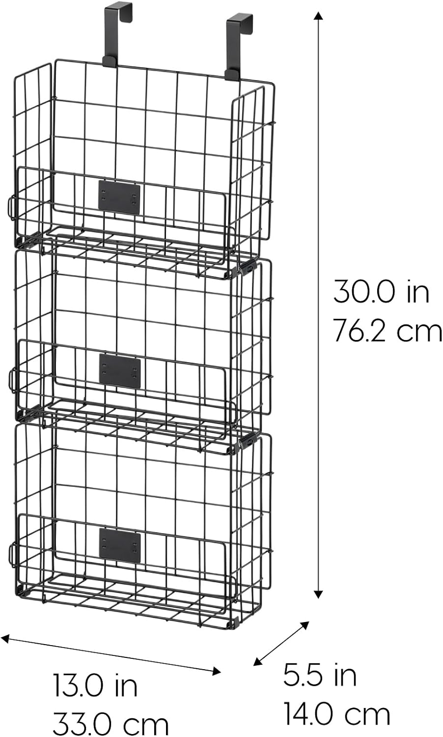Over The Door Organizer, Hanging or Wall Mount Wire Basket