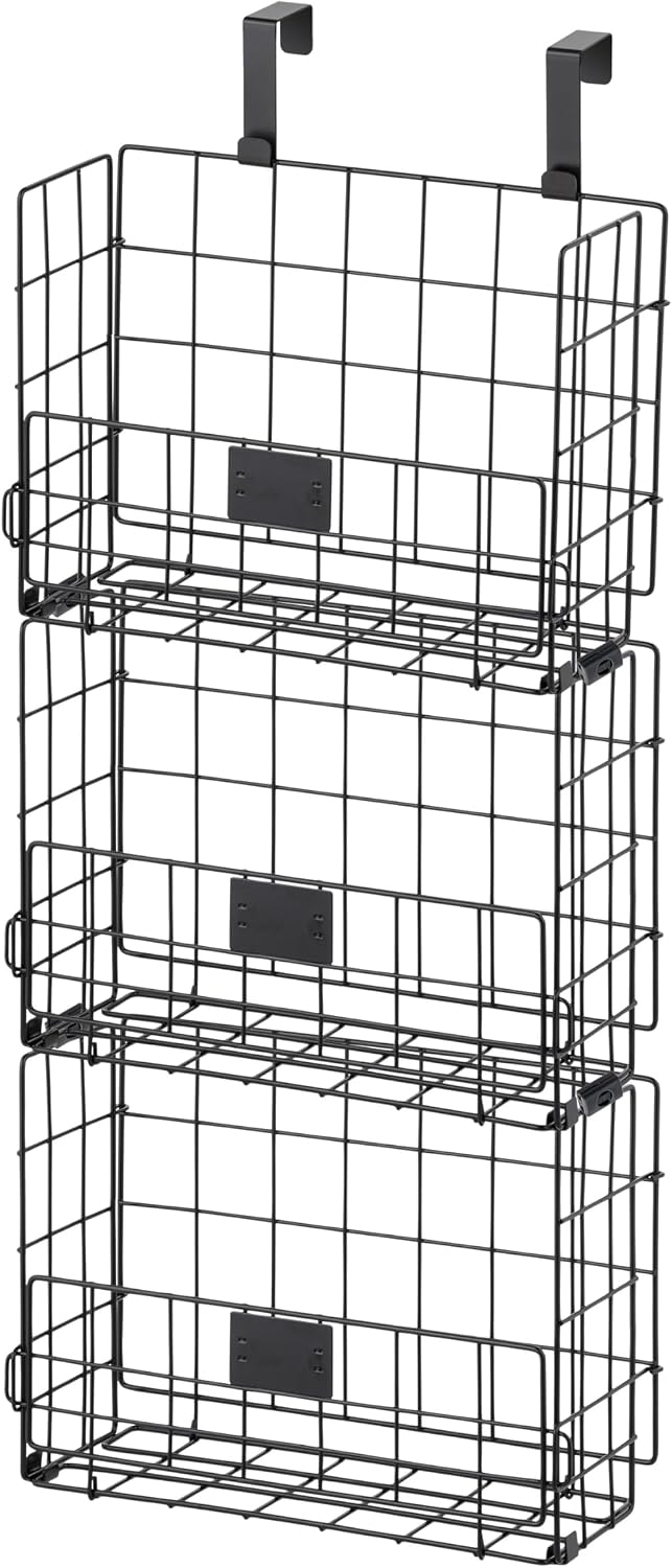 Over The Door Organizer, Hanging or Wall Mount Wire Basket