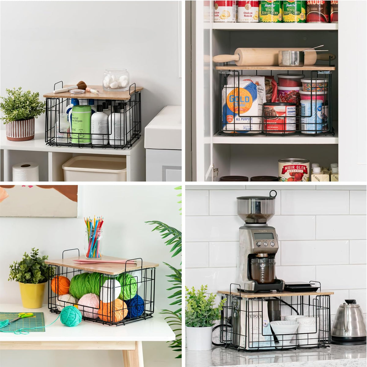 Over The Door Organizer, Hanging or Wall Mount Wire Basket