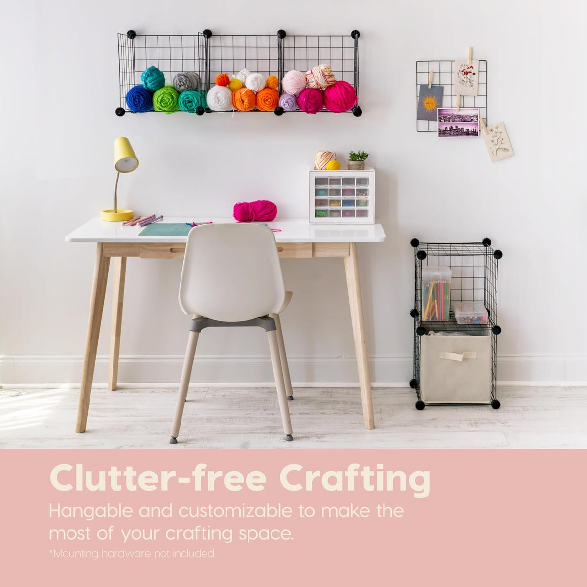 Over The Door Organizer, Hanging or Wall Mount Wire Basket