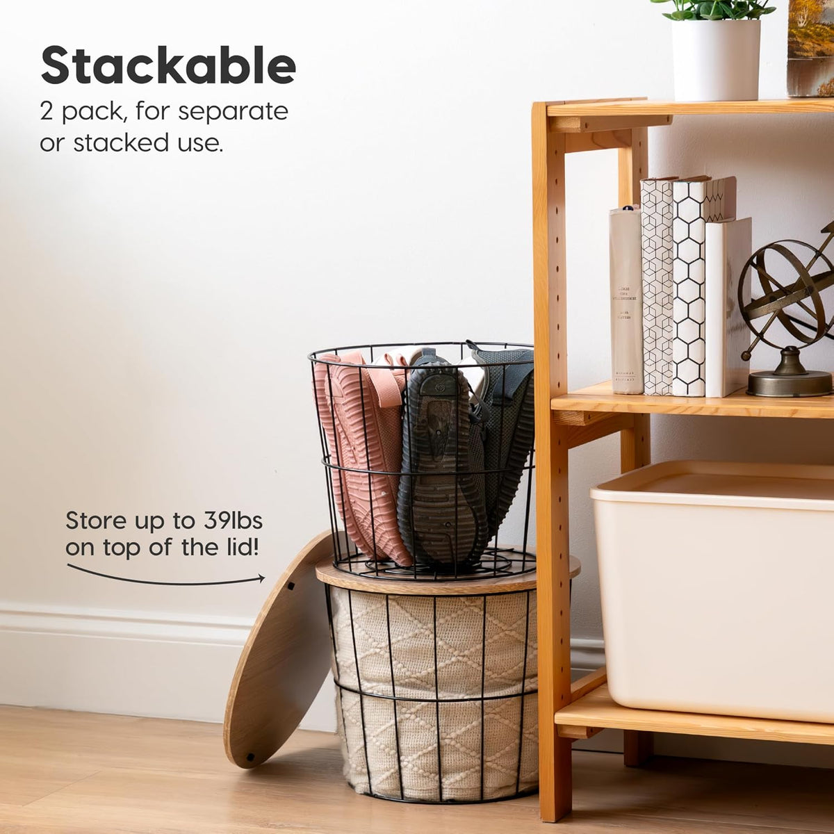 Over The Door Organizer, Hanging or Wall Mount Wire Basket