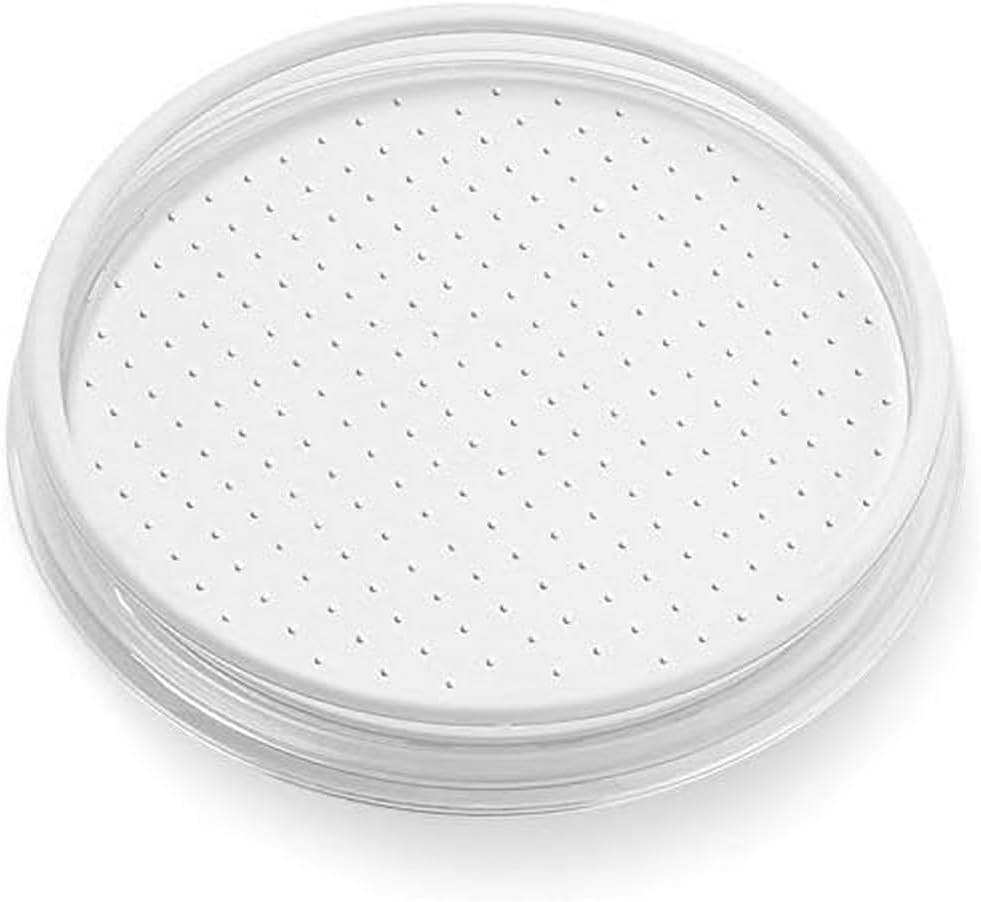 Classic 10 Inch Two Level Turntable, White | tiered organization, wide base, smooth spinning access, spices snacks bottles, cabinet pantry use, woman owned
