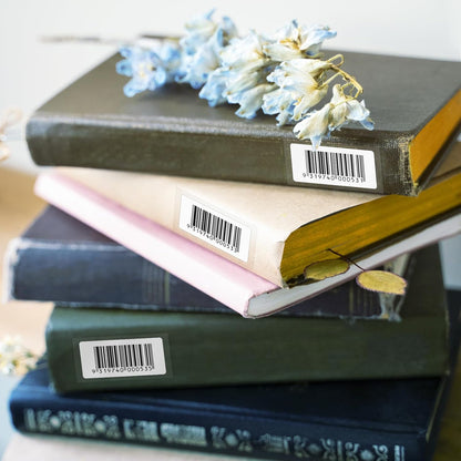 500 Pcs 3.2"x1.2" Thicken Clear Label Protectors for Protecting Barcode Library Book Back Backbone, Waterproof Adhesive Wafer Seals Stickers for Numbers Clothes Food Labels Laboratory Office