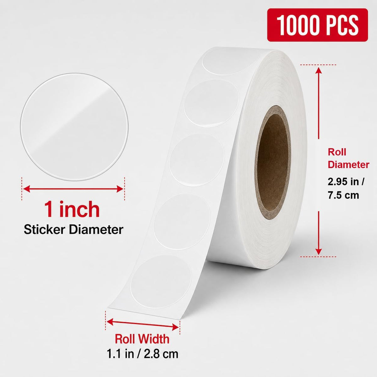500 Pcs 3.2"x1.2" Thicken Clear Label Protectors for Protecting Barcode Library Book Back Backbone, Waterproof Adhesive Wafer Seals Stickers for Numbers Clothes Food Labels Laboratory Office