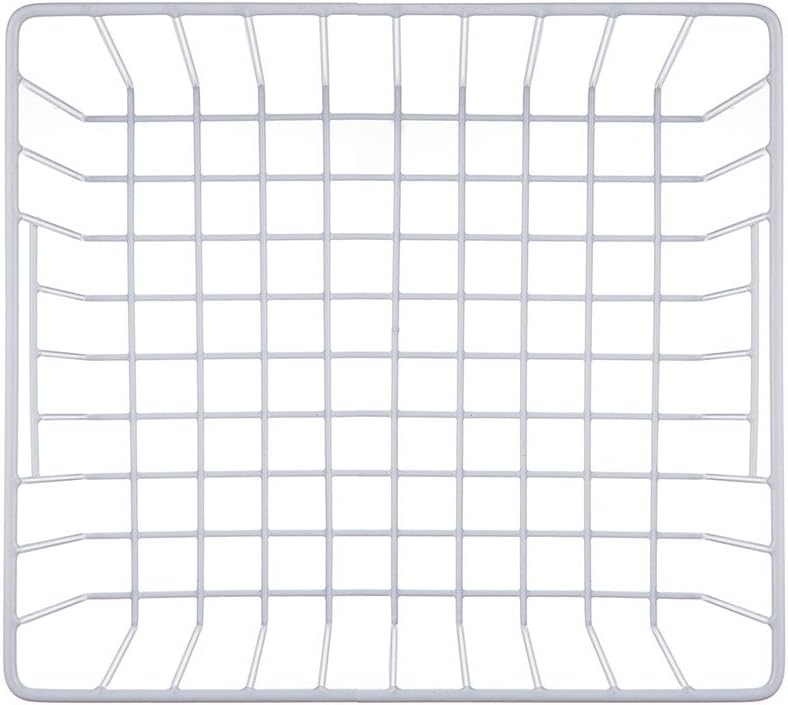 Freezer Baskests Organizer Bins, Freezer Wire Storage Basket Refrigerator Storage Baskets Bins Organizer with Built-in Handles for Cabinets, Pantry, Closets, Bedrooms - Set of 2 White