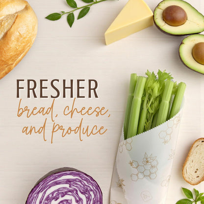 Beeswax Wraps for Food - XL Beeswax Bread Wrap, Reusable