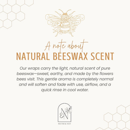 Beeswax Wraps for Food - XL Beeswax Bread Wrap, Reusable