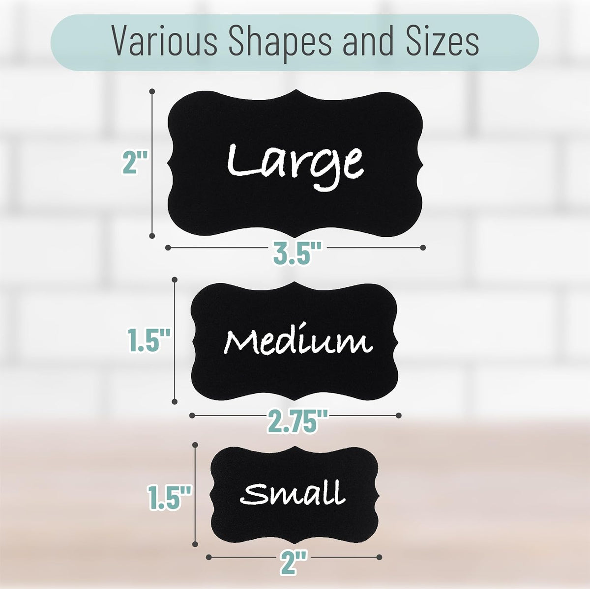 Chalkboard Labels, Assorted Shapes