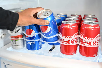 Fridge-Plus Drink Organizer for Refrigerator Storage - Soda Can Dispenser and Soda Can Organizer Rack for Bar Fridge (Pack of 1)
