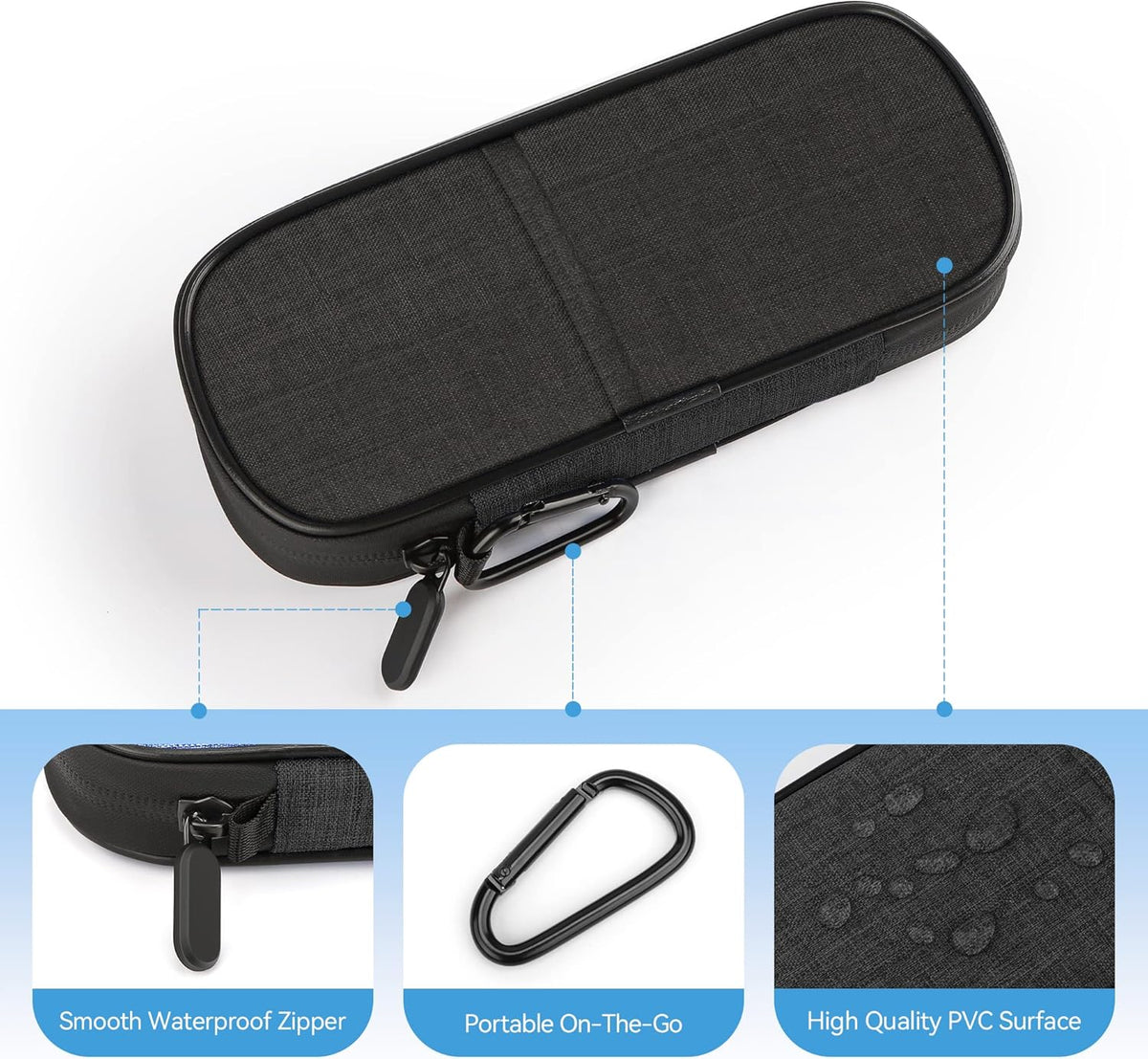 Insulin Pen Cooler Travel Case Diabetic Medication Insulated Cool Organizer with 2 Reusable Ice Packs for Insulin Pen and Other Diabetic Supplies, for the Daily Life and Trip(Black)