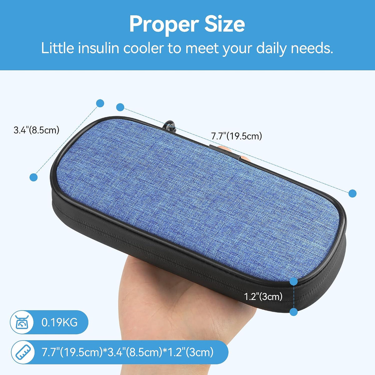 Insulin Pen Cooler Travel Case Diabetic Medication Insulated Cool Organizer with 2 Reusable Ice Packs for Insulin Pen and Other Diabetic Supplies, for the Daily Life and Trip(Black)