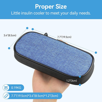 Insulin Pen Cooler Travel Case Diabetic Medication Insulated Cool Organizer with 2 Reusable Ice Packs for Insulin Pen and Other Diabetic Supplies, for the Daily Life and Trip(Black)