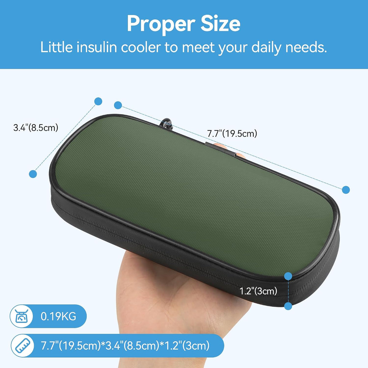 Insulin Pen Cooler Travel Case Diabetic Medication Insulated Cool Organizer with 2 Reusable Ice Packs for Insulin Pen and Other Diabetic Supplies, for the Daily Life and Trip(Black)