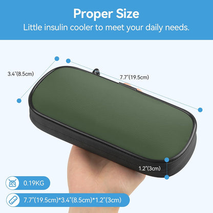 Insulin Pen Cooler Travel Case Diabetic Medication Insulated Cool Organizer with 2 Reusable Ice Packs for Insulin Pen and Other Diabetic Supplies, for the Daily Life and Trip(Black)