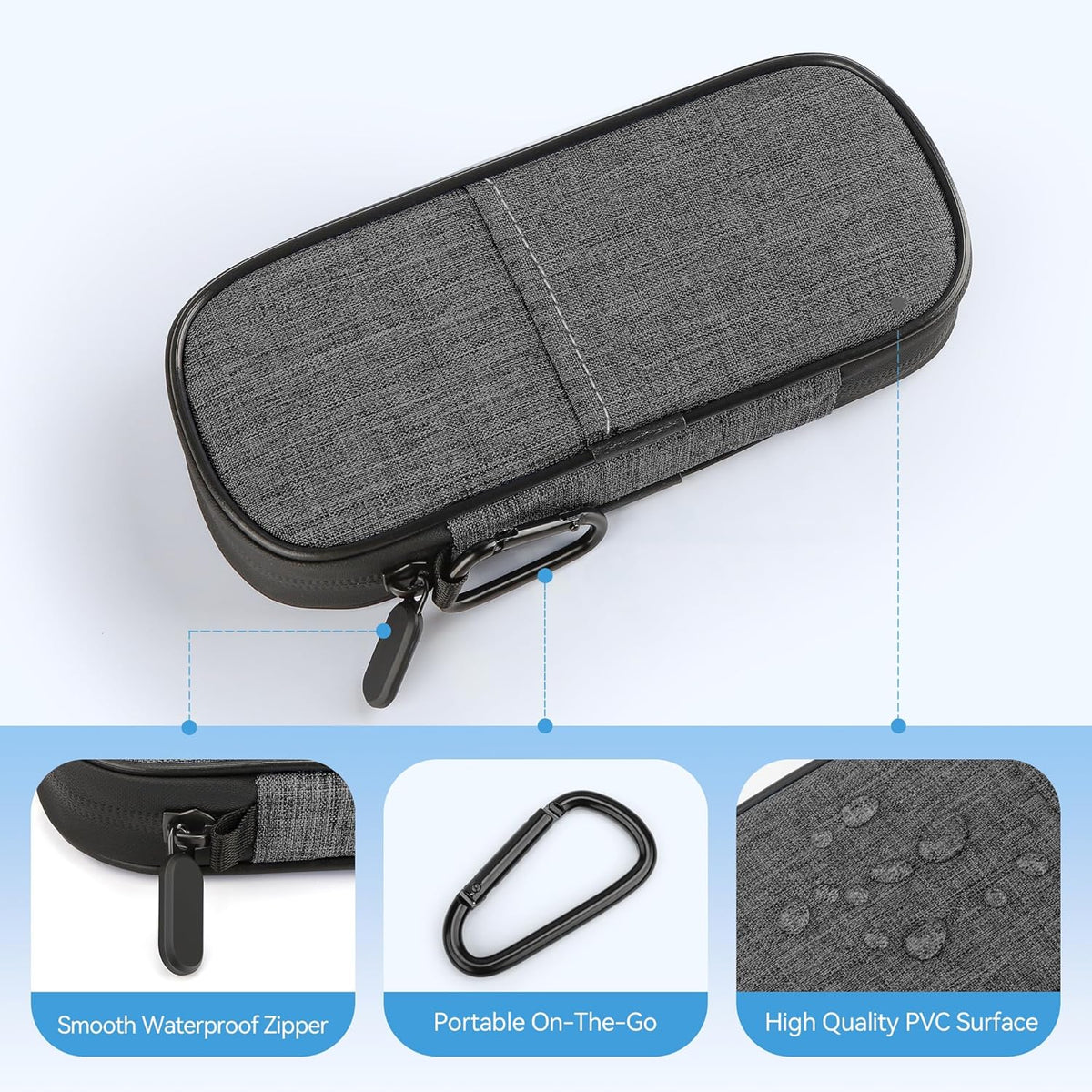 Insulin Pen Cooler Travel Case Diabetic Medication Insulated Cool Organizer with 2 Reusable Ice Packs for Insulin Pen and Other Diabetic Supplies, for the Daily Life and Trip(Black)