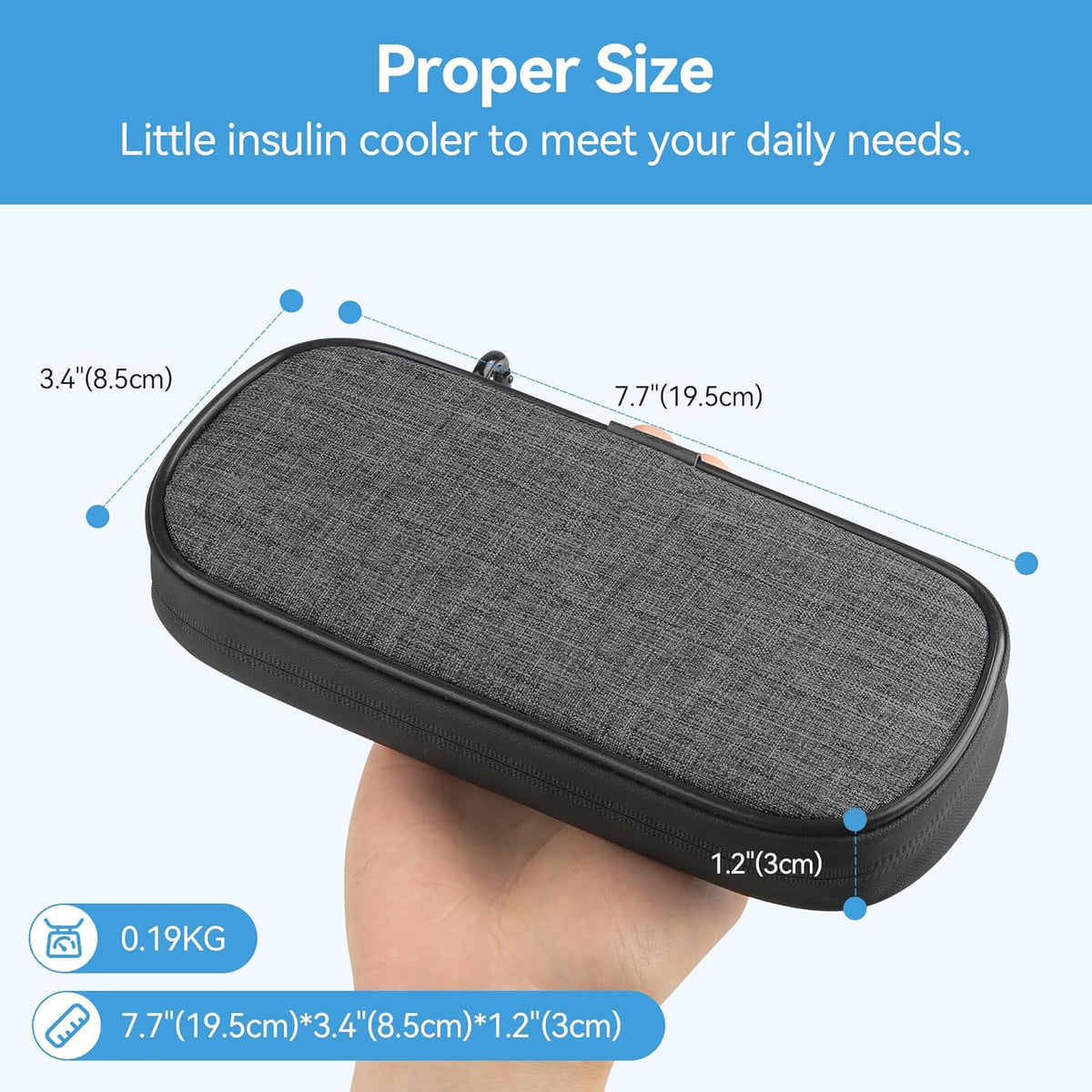 Insulin Pen Cooler Travel Case Diabetic Medication Insulated Cool Organizer with 2 Reusable Ice Packs for Insulin Pen and Other Diabetic Supplies, for the Daily Life and Trip(Black)