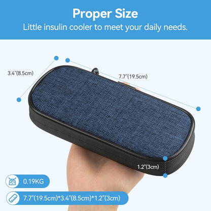 Insulin Pen Cooler Travel Case Diabetic Medication Insulated Cool Organizer with 2 Reusable Ice Packs for Insulin Pen and Other Diabetic Supplies, for the Daily Life and Trip(Black)