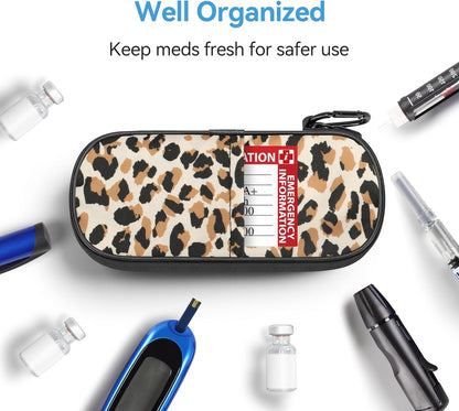 Insulin Pen Cooler Travel Case Diabetic Medication Insulated Cool Organizer with 2 Reusable Ice Packs for Insulin Pen and Other Diabetic Supplies, for the Daily Life and Trip(Black)