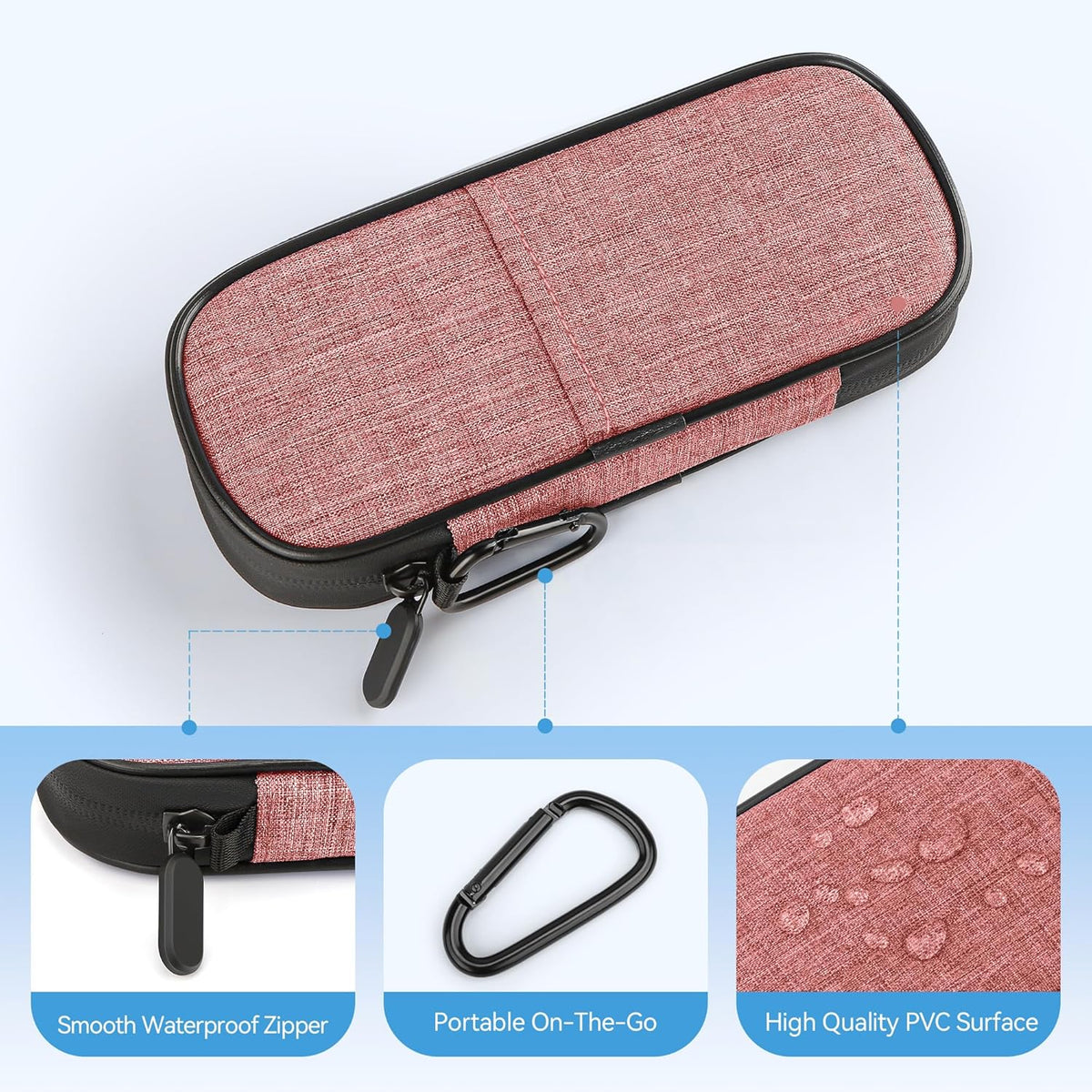 Insulin Pen Cooler Travel Case Diabetic Medication Insulated Cool Organizer with 2 Reusable Ice Packs for Insulin Pen and Other Diabetic Supplies, for the Daily Life and Trip(Black)