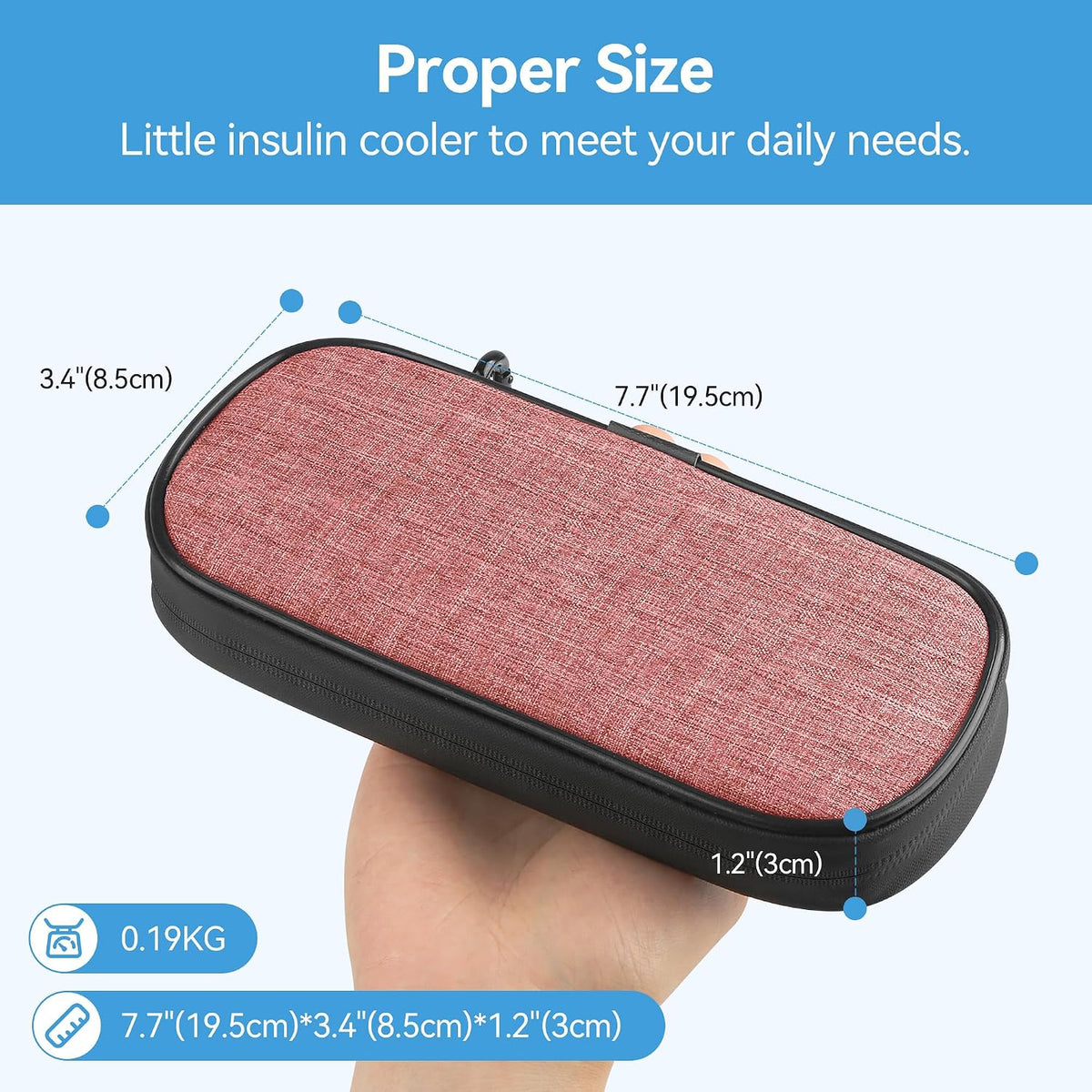 Insulin Pen Cooler Travel Case Diabetic Medication Insulated Cool Organizer with 2 Reusable Ice Packs for Insulin Pen and Other Diabetic Supplies, for the Daily Life and Trip(Black)