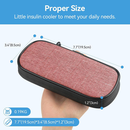 Insulin Pen Cooler Travel Case Diabetic Medication Insulated Cool Organizer with 2 Reusable Ice Packs for Insulin Pen and Other Diabetic Supplies, for the Daily Life and Trip(Black)