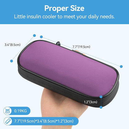 Insulin Pen Cooler Travel Case Diabetic Medication Insulated Cool Organizer with 2 Reusable Ice Packs for Insulin Pen and Other Diabetic Supplies, for the Daily Life and Trip(Black)