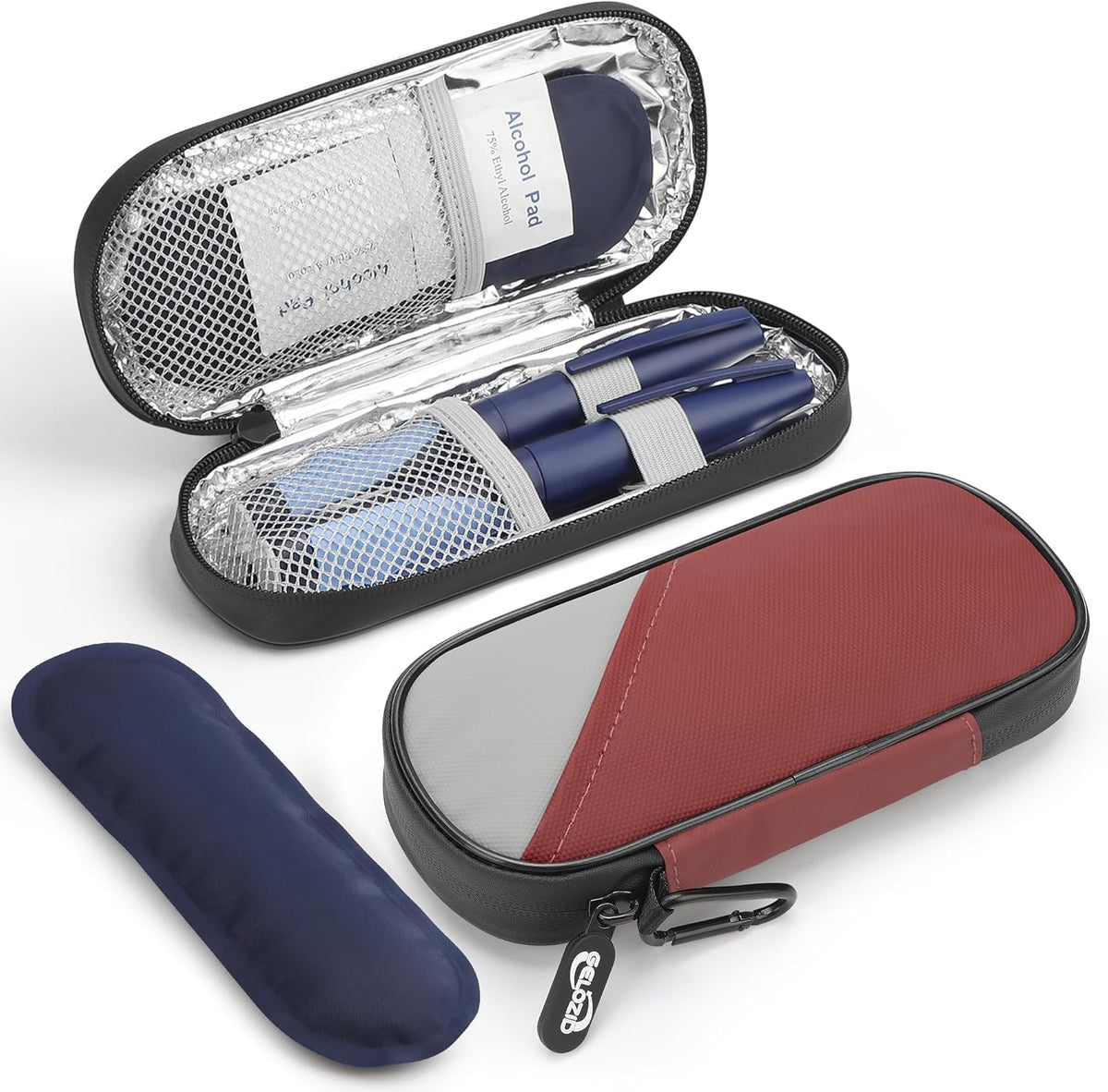 Insulin Pen Cooler Travel Case Diabetic Medication Insulated Cool Organizer with 2 Reusable Ice Packs for Insulin Pen and Other Diabetic Supplies, for the Daily Life and Trip(Black)