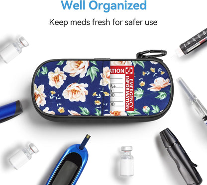 Insulin Pen Cooler Travel Case Diabetic Medication Insulated Cool Organizer with 2 Reusable Ice Packs for Insulin Pen and Other Diabetic Supplies, for the Daily Life and Trip(Black)