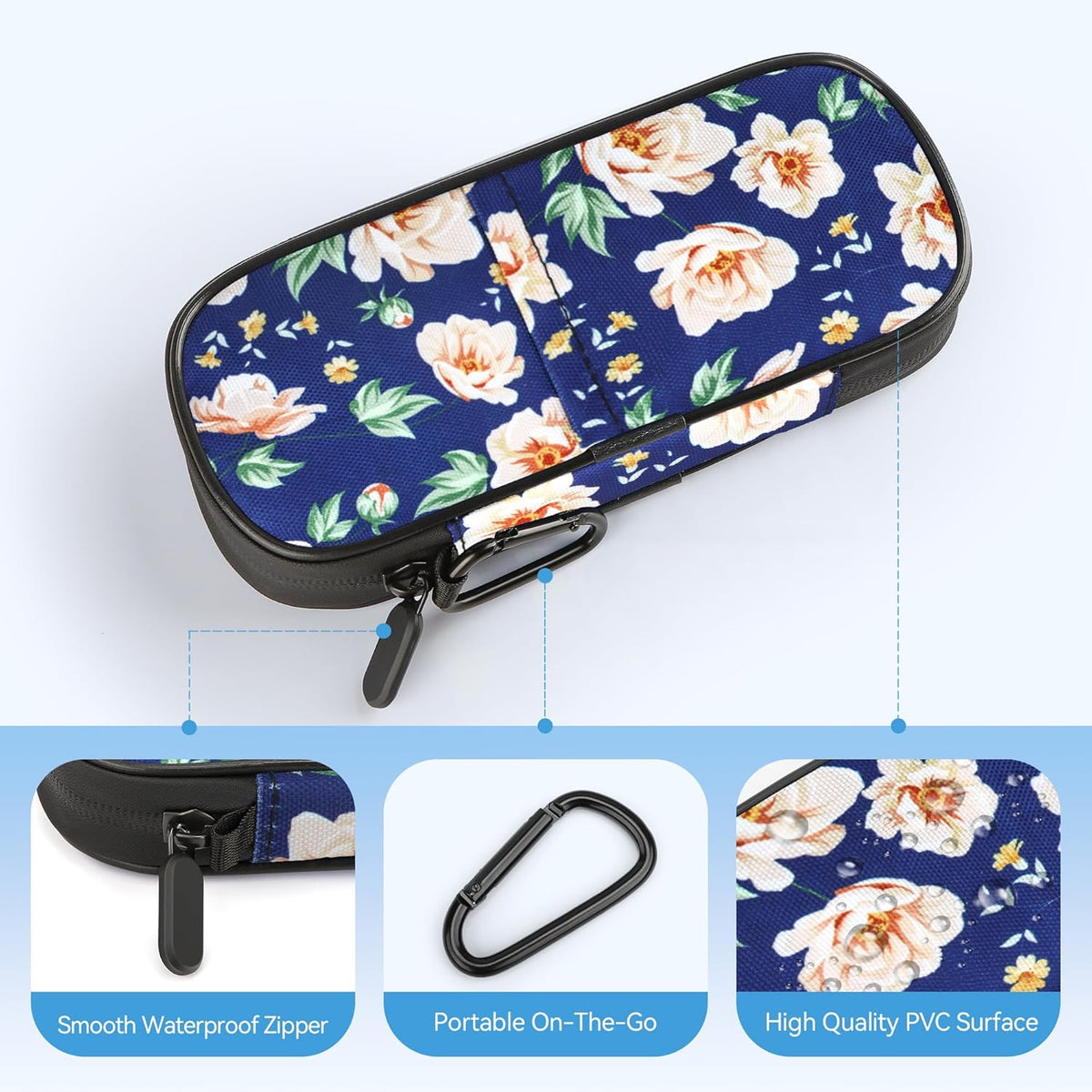 Insulin Pen Cooler Travel Case Diabetic Medication Insulated Cool Organizer with 2 Reusable Ice Packs for Insulin Pen and Other Diabetic Supplies, for the Daily Life and Trip(Black)