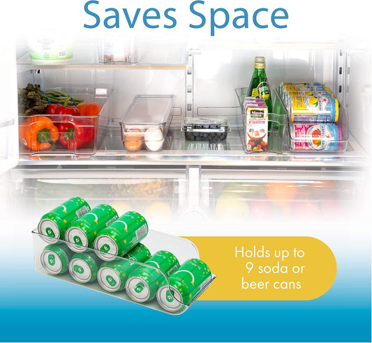 Refrigerator Soda Beverage Can Dispenser, Clear