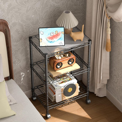5Tier Adjustable Storage Shelves Metal Wire Shelving Standing Shelf