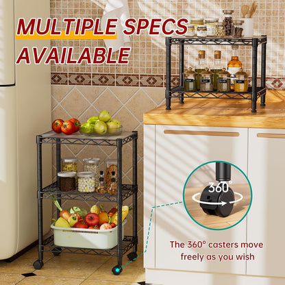 5Tier Adjustable Storage Shelves Metal Wire Shelving Standing Shelf