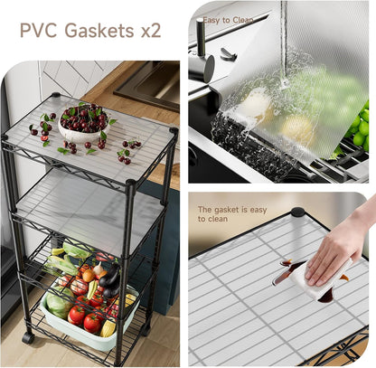 5Tier Adjustable Storage Shelves Metal Wire Shelving Standing Shelf