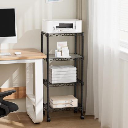 5Tier Adjustable Storage Shelves Metal Wire Shelving Standing Shelf